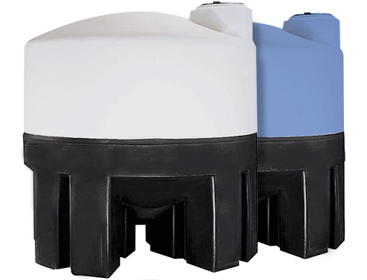 NORWESCO CONE BOTTOM TANKS WITH POLY STANDS